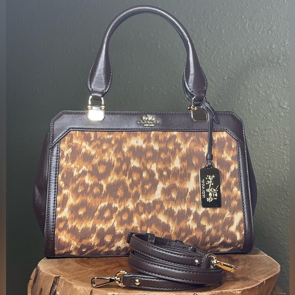 COACH Madison Mini Lexington Carryall in Ocelot Print - Picture 4 of 16
